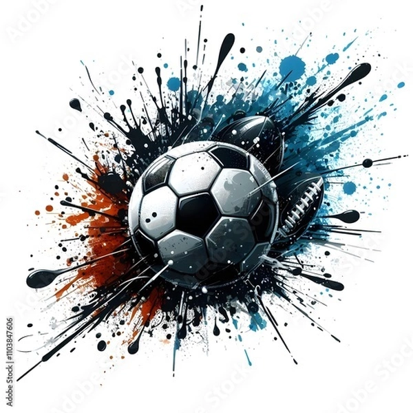 Obraz Football Splash art designs