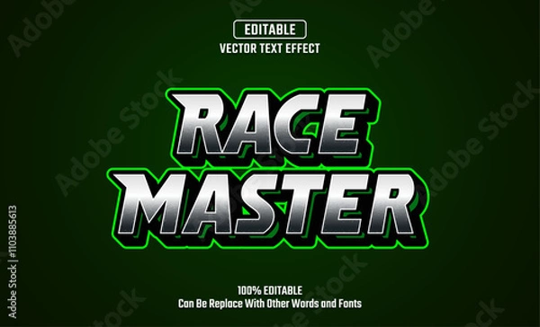 Obraz Race Master Editable Vector Text Effect.