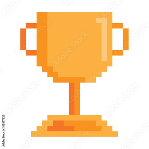 Obraz video game item pixelated trophy