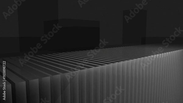 Fototapeta Abstract 3d glass concept in dark background