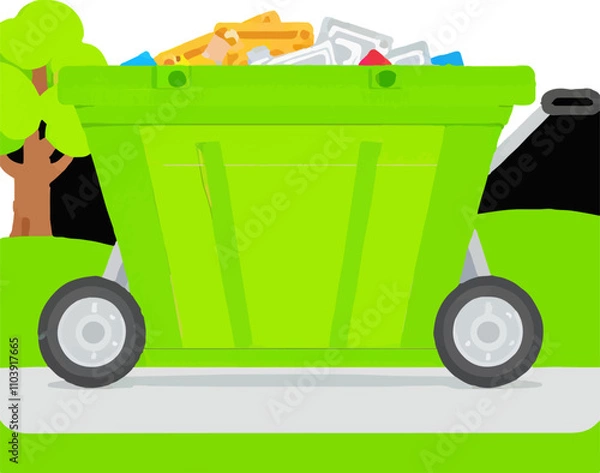 Obraz Dumpster Garbage Waste Scrap Arrangement