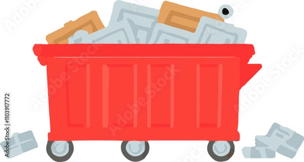 Obraz Dumpster Community Waste Construction Bin