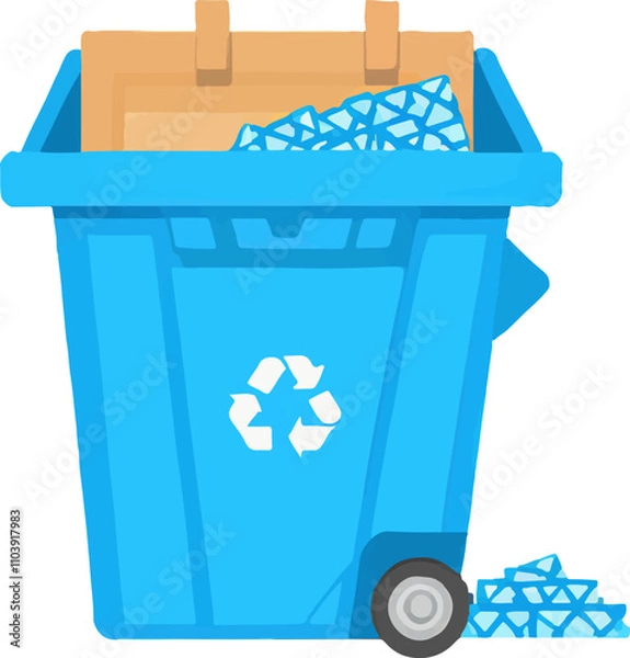 Obraz Dumpster Community Recycling Trash Bin