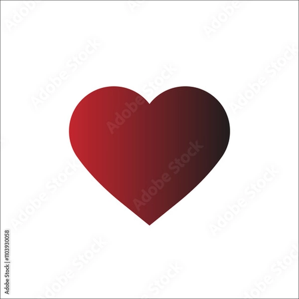 Obraz heart gradient red