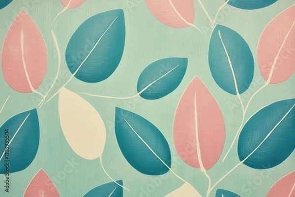 Obraz A Vibrant Abstract Leaf Pattern in Soft Colors Perfect for Modern Interior Decoration