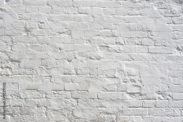 Fototapeta White brick wall