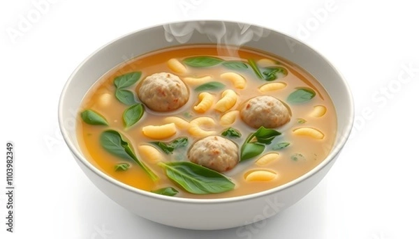 Obraz "Rustic Italian Wedding Soup: A Steaming Bowl of Comfort and Tradition"