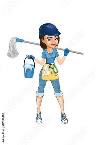 Obraz Cleaning lady