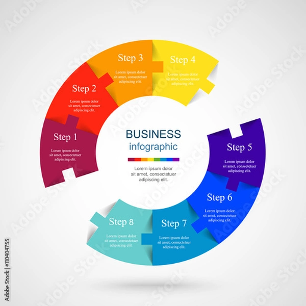 Fototapeta Vector infographic template