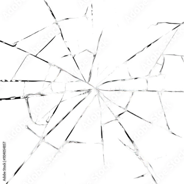 Obraz Cracked Broken Glass Texture