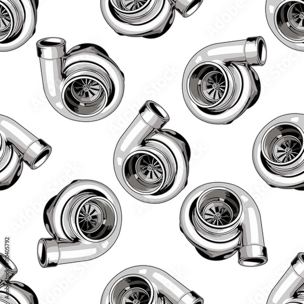 Fototapeta turbo seamless pattern