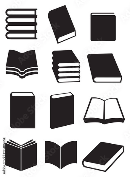 Obraz Books Vector Icon Set