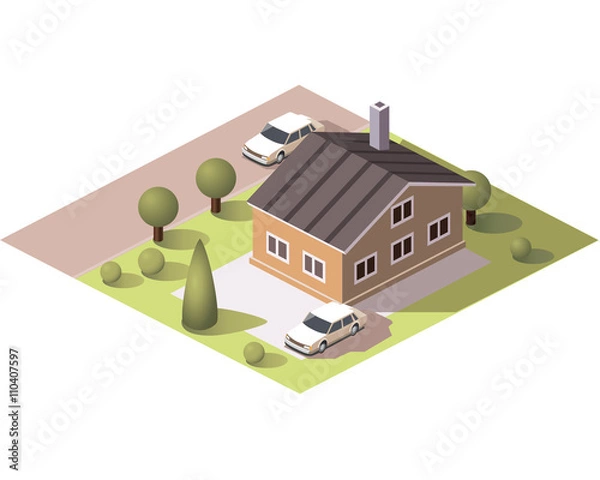 Obraz Set tiles vector buildings