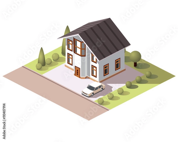 Obraz Set tiles vector buildings