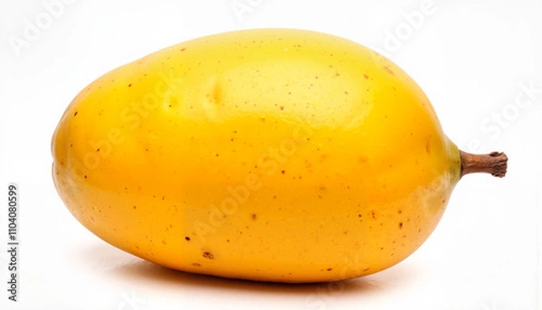 Obraz Isolated item on white background of a ripe yellow mango