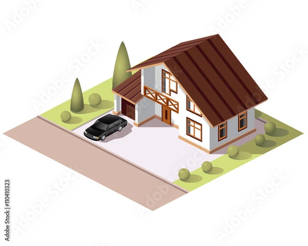 Obraz Set tiles vector buildings