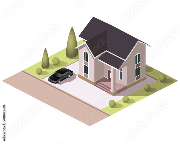 Obraz Set tiles vector buildings