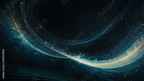 Fototapeta Abstract wave ballet exploring celestial themes.