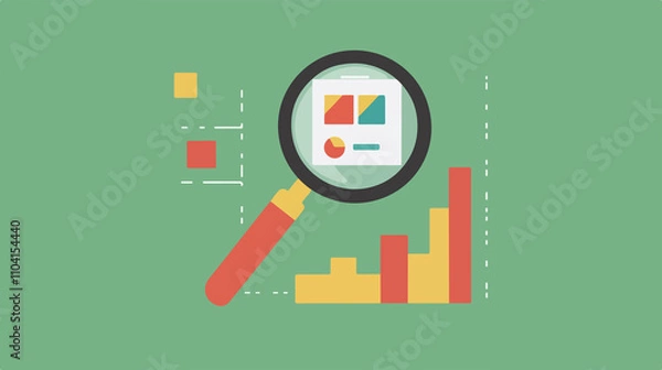 Fototapeta Professionally crafted analysis report research chart with diagrams for infographics and presentations
