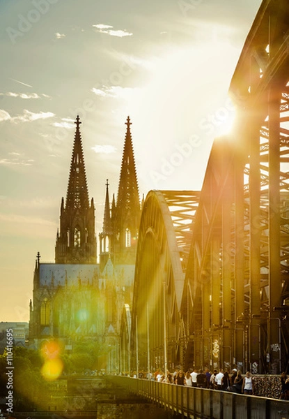Obraz Köln Dom Hohenzollernbrücke