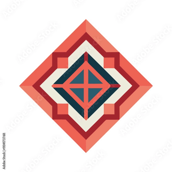 Fototapeta red and green star