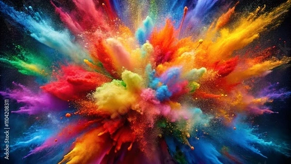 Fototapeta Vibrant Explosion of Colorful Powder in Motion