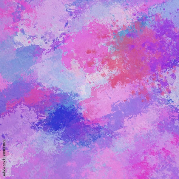 Obraz Акварельный абстрактный  цветной рисунок разноцветные пятна, разводы и брызги. Нежные весенние цвета.