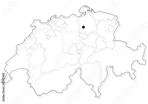 Obraz Schweiz - Umriss