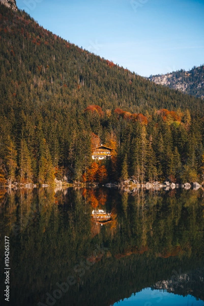 Fototapeta Fall cabin