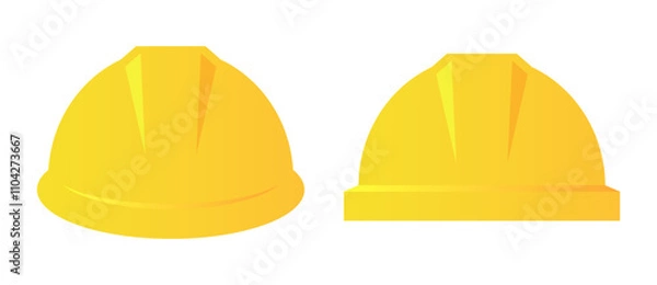 Obraz Yellow hard hat vector icon