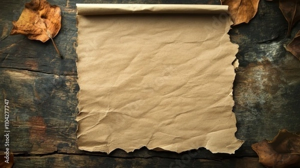 Obraz empty old vintage paper background for notes and design. Paper texture