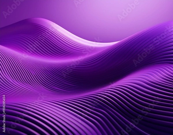 Fototapeta 3d render wavy line gradient color ful modern futuristic abstract purple background design shape geometry creative elegance art banner wallpaper platform minimalism