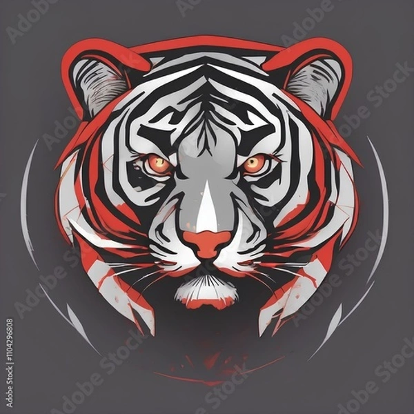 Fototapeta TIGER HEAD LOGO