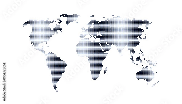 Fototapeta Dotted color world map vector