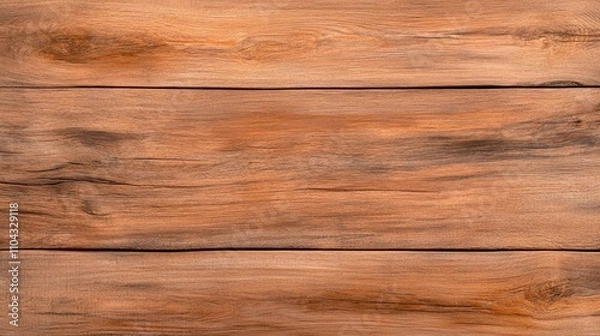 Fototapeta Dark Hickory Wood Plank Texture with Deep Grain and Rustic Knots – Seamless Hardwood Surface for Flooring, Walls, or Design Projects


