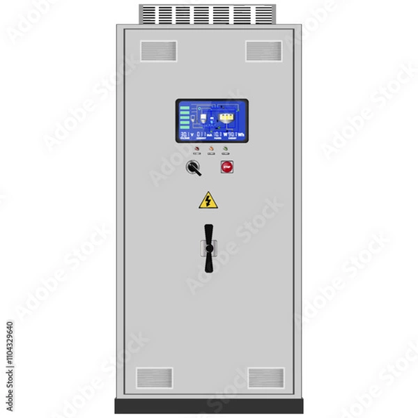 Fototapeta Control Panel. Production control panel and control of computer devices. Touchpad. Vector graphics