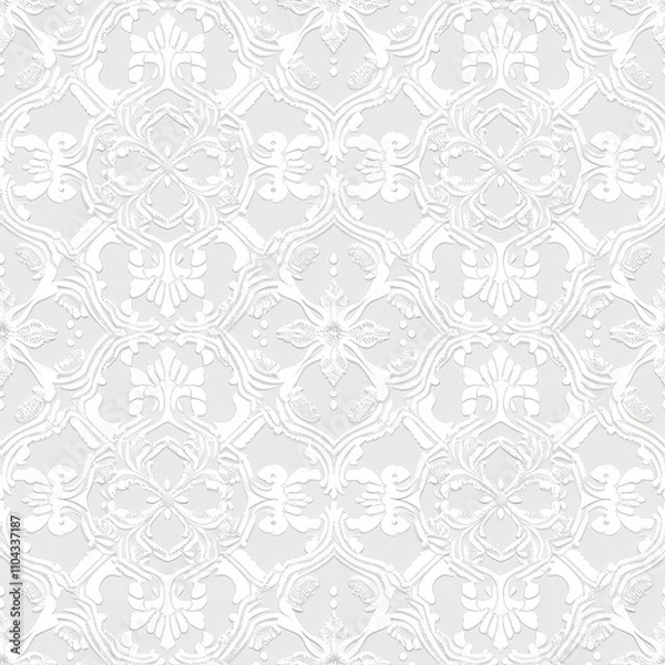 Fototapeta Delicate Lace Pattern for Elegant Tile