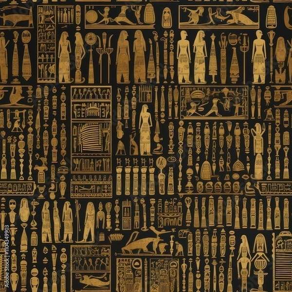 Fototapeta Ancient Egyptian Hieroglyphs