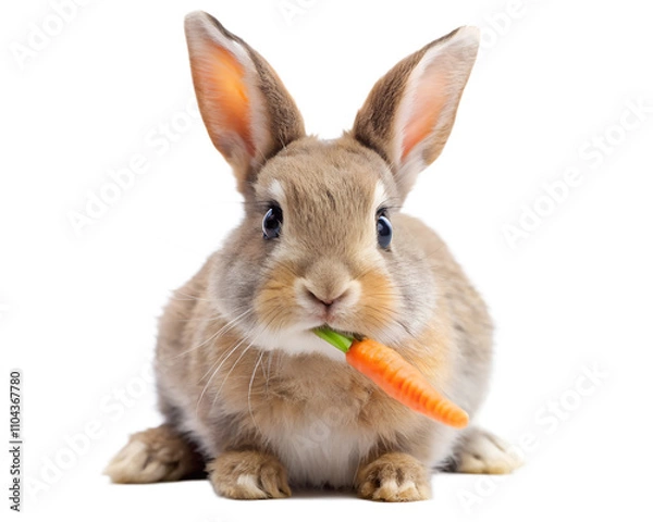 Fototapeta rabbit on white background