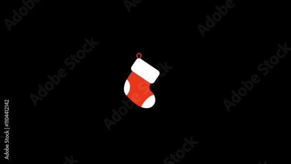 Obraz Christmas Icon Boot. This Mogrt template.
