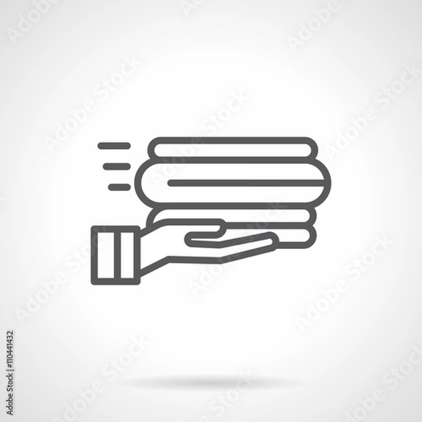 Fototapeta Service linens black line vector icon