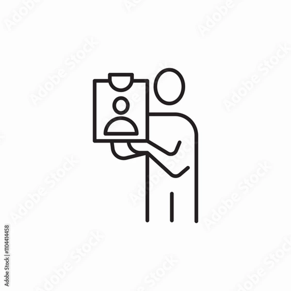 Fototapeta employee advise hr recruitment icon sign vector