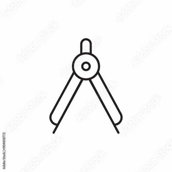 Fototapeta circle compass icon sign vector