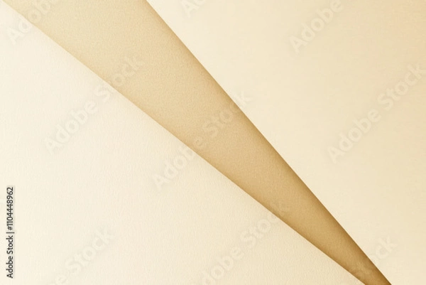 Fototapeta Light pastel soft pale brown gold golden champagne beige white abstract background. Geometric shape. Line triangle angle. Grunge noise grain mesh. Business technology premium. Blank template design.