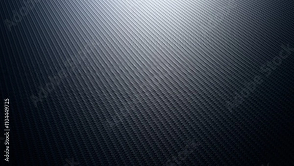 Fototapeta A carbon fabric texture of procedural 3D displacement mapping and diagonal direction with ray tracing.