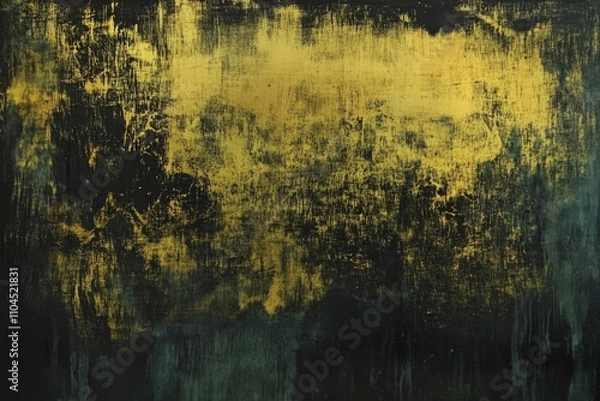 Fototapeta A weathered brass sheet with visible oxidation and a mix of golden and green patina tones.