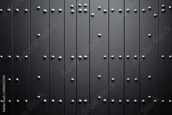 Fototapeta A riveted metal panel background with evenly spaced bolts and visible seams, offering a robust and durable industrial look.