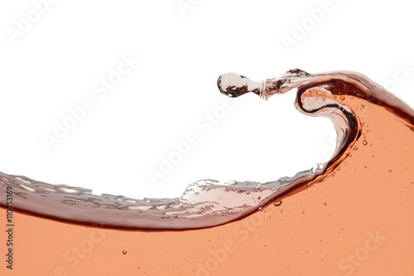 Fototapeta Rose wine splash - close up abstract background