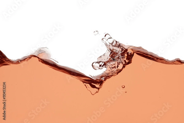 Fototapeta Rose wine splash - close up abstract background