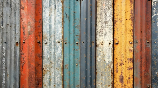 Fototapeta Rustic Corrugated Metal Texture Background